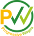 Progressive Wages Mark Logo