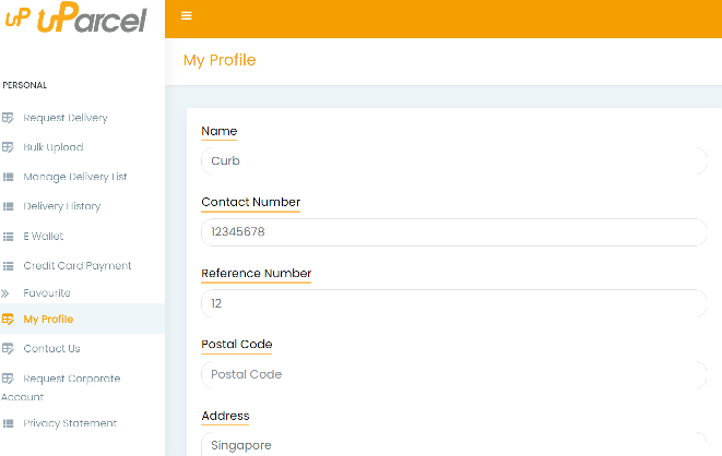 Update uParcel Profile Settings