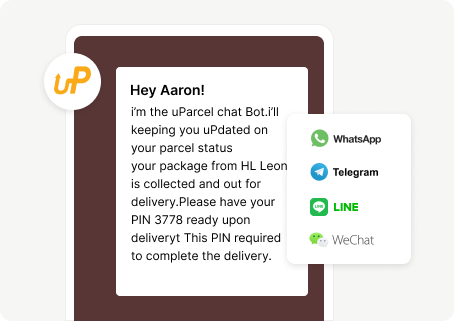 Use uparcel in the chat app